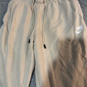 Nike Tan Sweatpants Relaxed Fit Cotton Blend